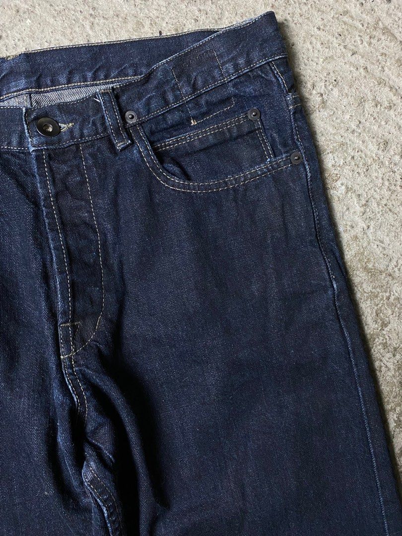 Rick Owens Berlin Cut Selvedge Denim (Category: Jeans) located in Quezon City. Submitted by insidethreads_ (Listing ID 1304436712, Image 3). Description: Size: 32 Length: 43.5 Inseam: 32.5 Thigh: 11 Knee: 8 Leg opening: 7.5 Front rise: 11 Condition: 9/10 Made in Italy Berlin Cut .
