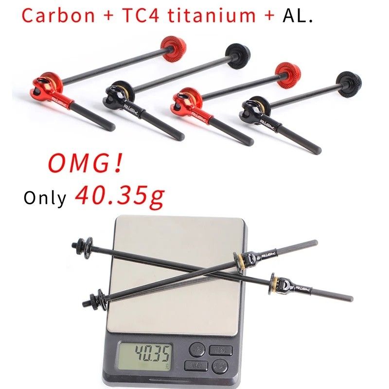 Risk Skewer Bicycle QR Titanium Skewer MTB Road bike Ultralight Ti-Axis Carbon Fiber (Category: Parts & Accessories) located in Singapore. Submitted by bikesbeyond (Listing ID 1304313996, Image 1). Description: Brand New Stock FOR CLEARING Send us inquiry.