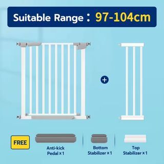 Safety Gate Fence  76-83cm / 97-104cm for Kitchen Stairs