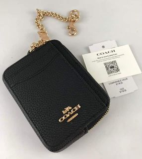 sale!!!! COACH Zip Cardcase 3" (L) x 4 1/4" (H) x 3/4" (W)