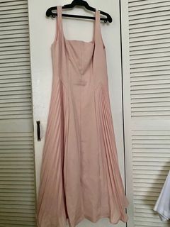 SHEIN MOTF premium pleated dress (baby pink)