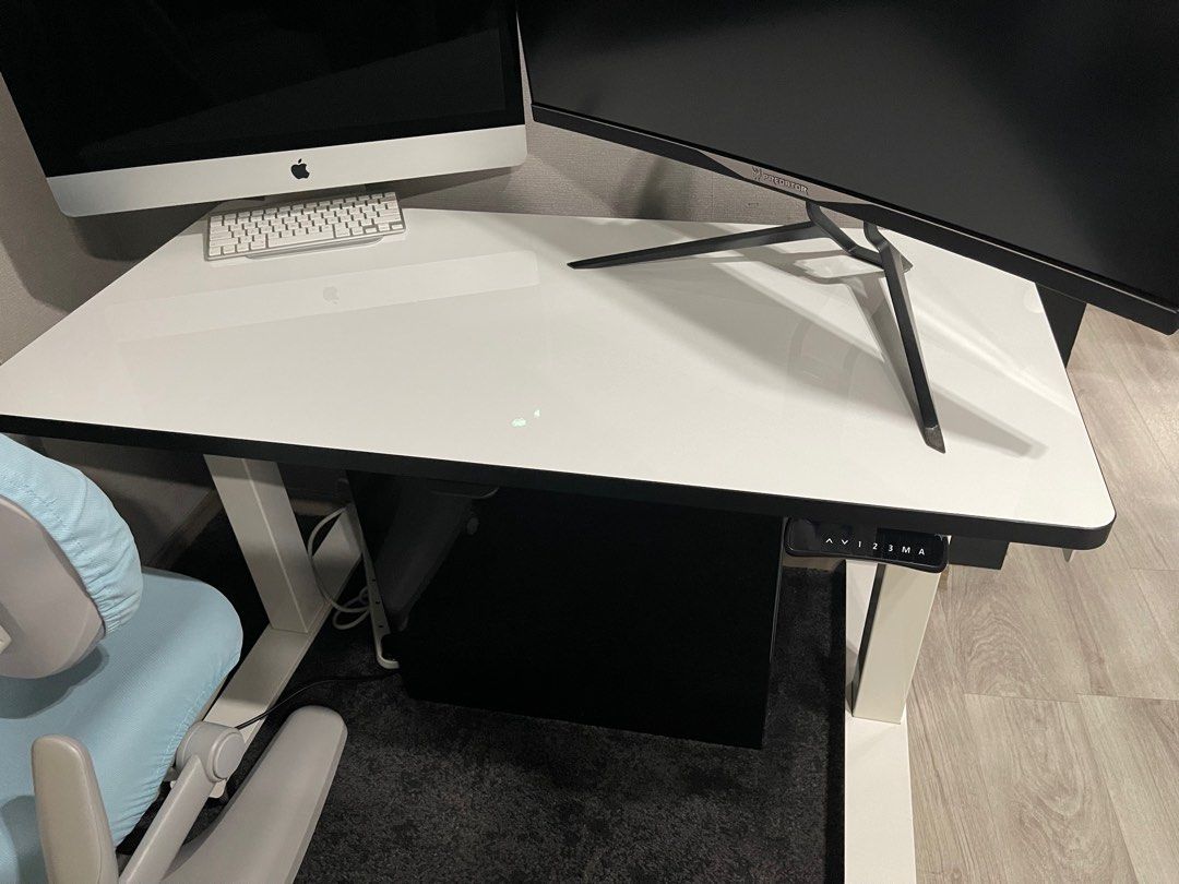 Study table adjustable height table (Category: Tables & Sets) located in Singapore. Submitted by hzling47 (Listing ID 1304393965, Image 1). Description: Bought as a study table but in the end did not use condition I will give it a 9/10.