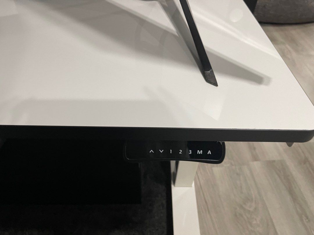 Study table adjustable height table (Category: Tables & Sets) located in Singapore. Submitted by hzling47 (Listing ID 1304393965, Image 2). Description: Bought as a study table but in the end did not use condition I will give it a 9/10.