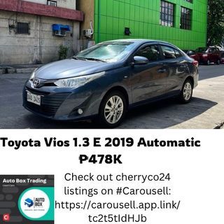 Toyota Vios Fastbreak 1.3 E 2019 Automatic Auto