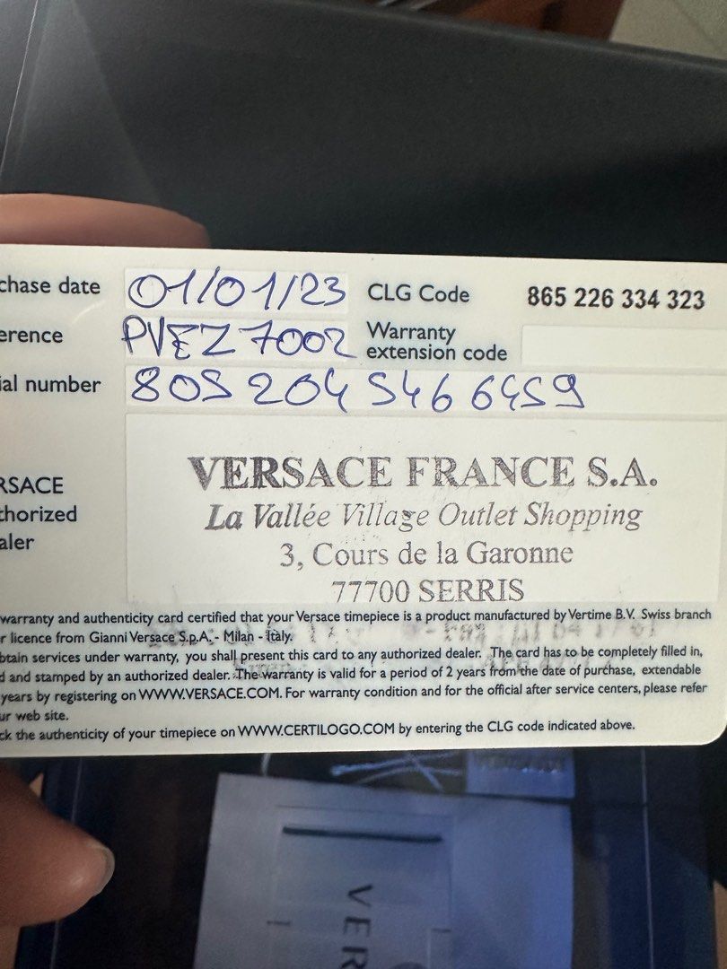 Versace watch outlet store