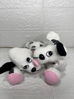 Vintage 1997 Meanie Babies The Dalmutation Fi & Do Dog White Plush/Stufftoy