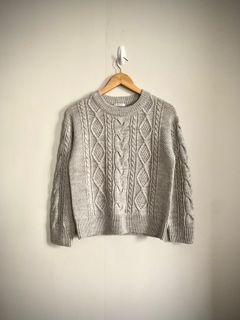 Vintage Cinema Club Grey Cable Knit Sweater