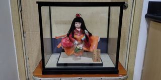 Vintage Japanese Geisha Glass Display