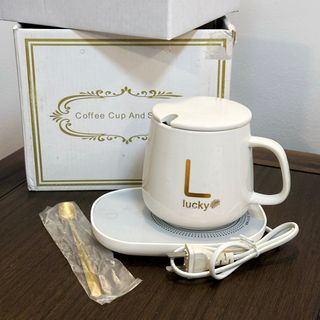 White Ceramic Mug with Mug Warmer