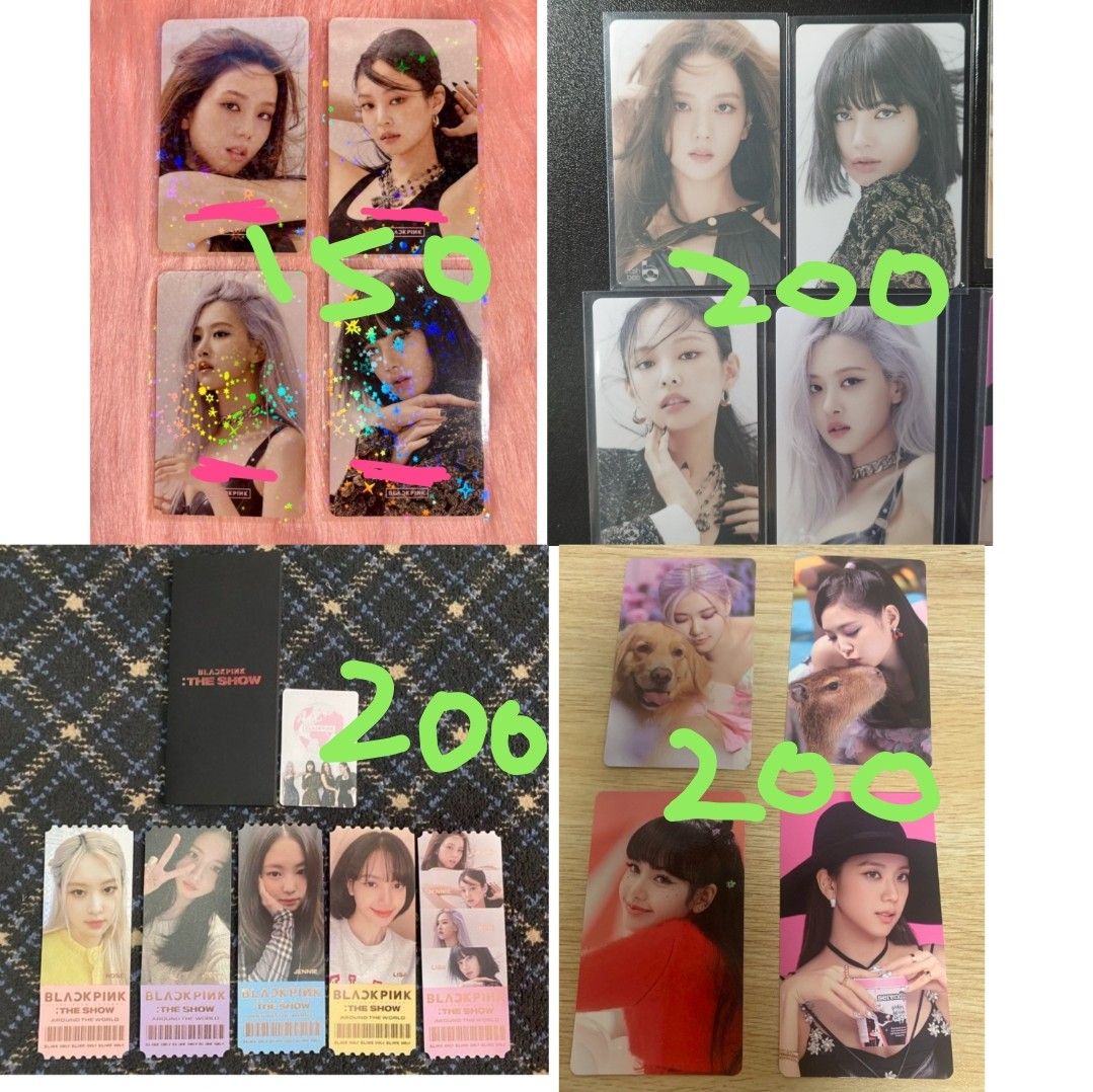 blackpink the show CD 封入トレカ　ロゼ　コンプ　4枚セット BLACKPINK The show トレカ blackpink the show CD 封入トレカ ロゼ