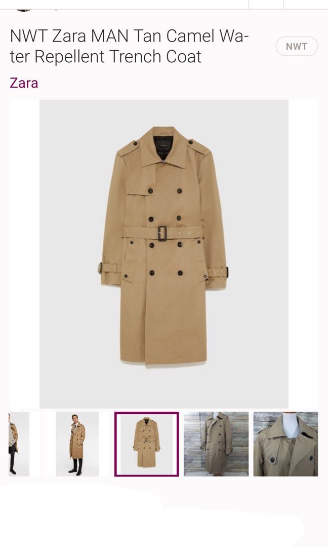 Tan peacoat mens zara outlet