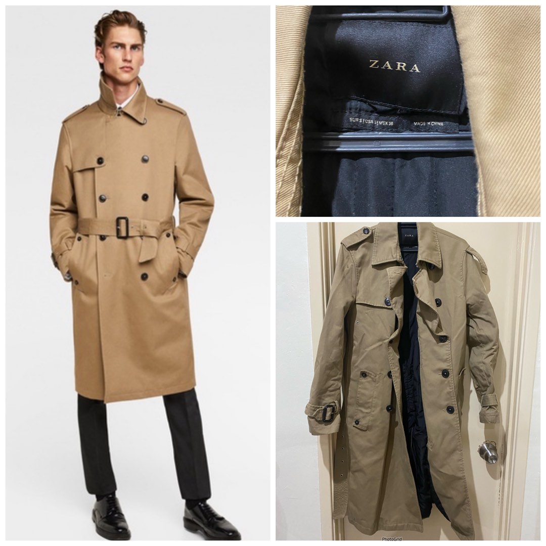 Zara men's trench coats 2025
