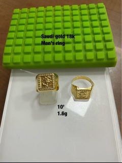 18K Saudi Gold Mens Ring size 10