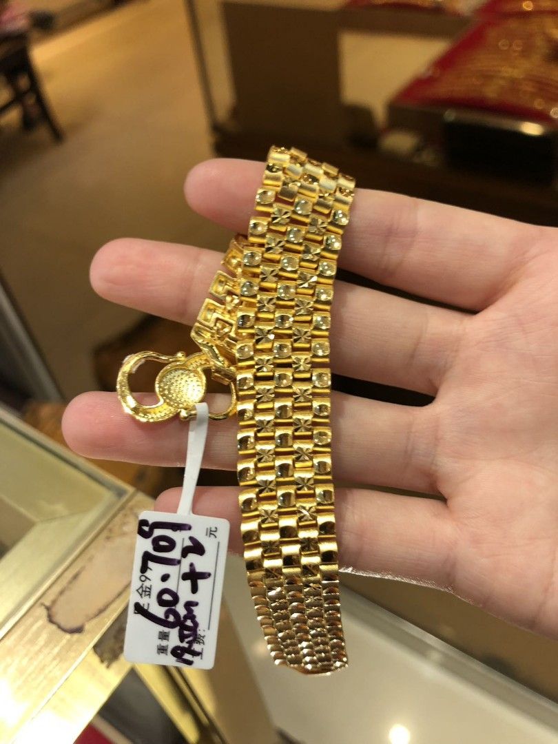 俐格珠寶批發 純金9999 黃金男生手鍊 價格:洽詢﻿﻿