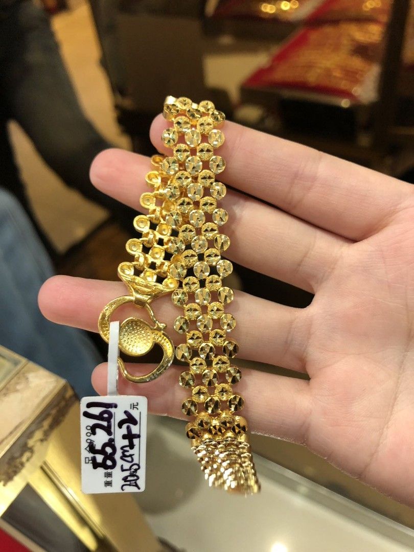 俐格珠寶批發 純金9999 黃金男生手鍊 價格:洽詢﻿﻿