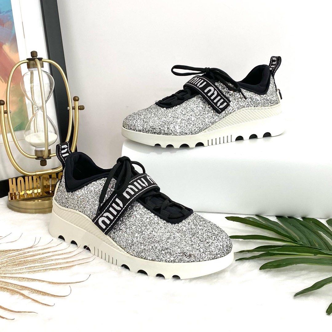 Miu run glitter sneakers sales