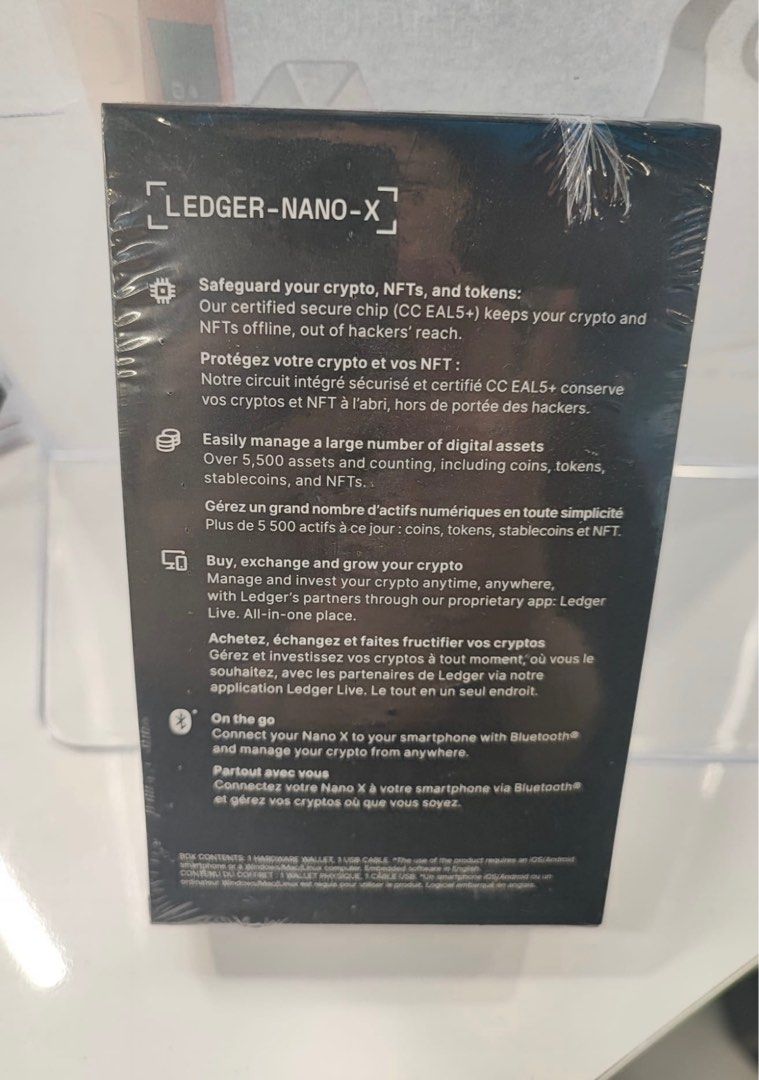 全新行貨Ledger Nano X (Black) Wallet 加密貨幣冷錢包, 汽車配件, 電子配件- Carousell