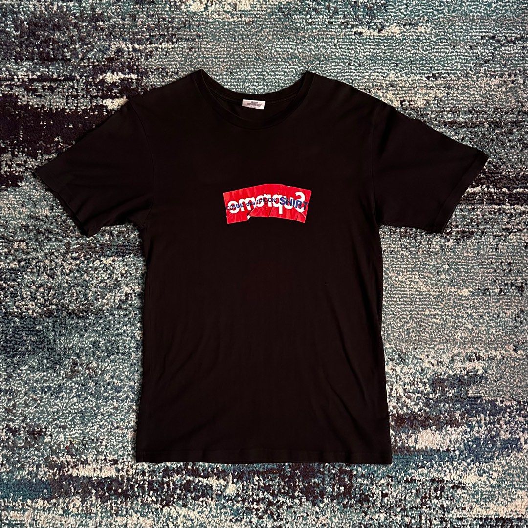 Supreme x Comme Des Garcons SHIRT CDG Original Box Logo Men s Fashion Tops Sets Tshirts Polo Shirts on Carousell