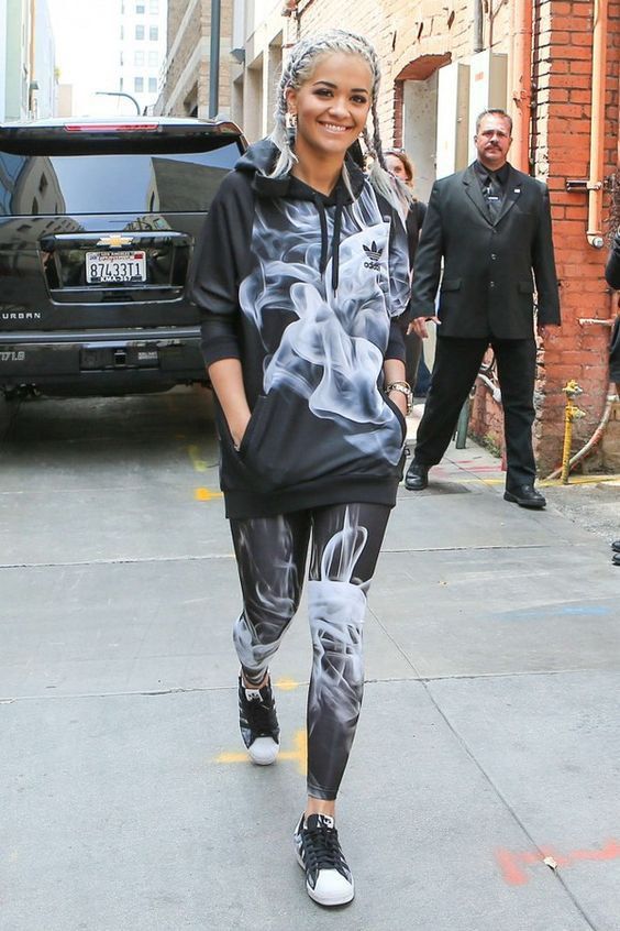 Adidas originals Rita Ora smoke black leggings XS
