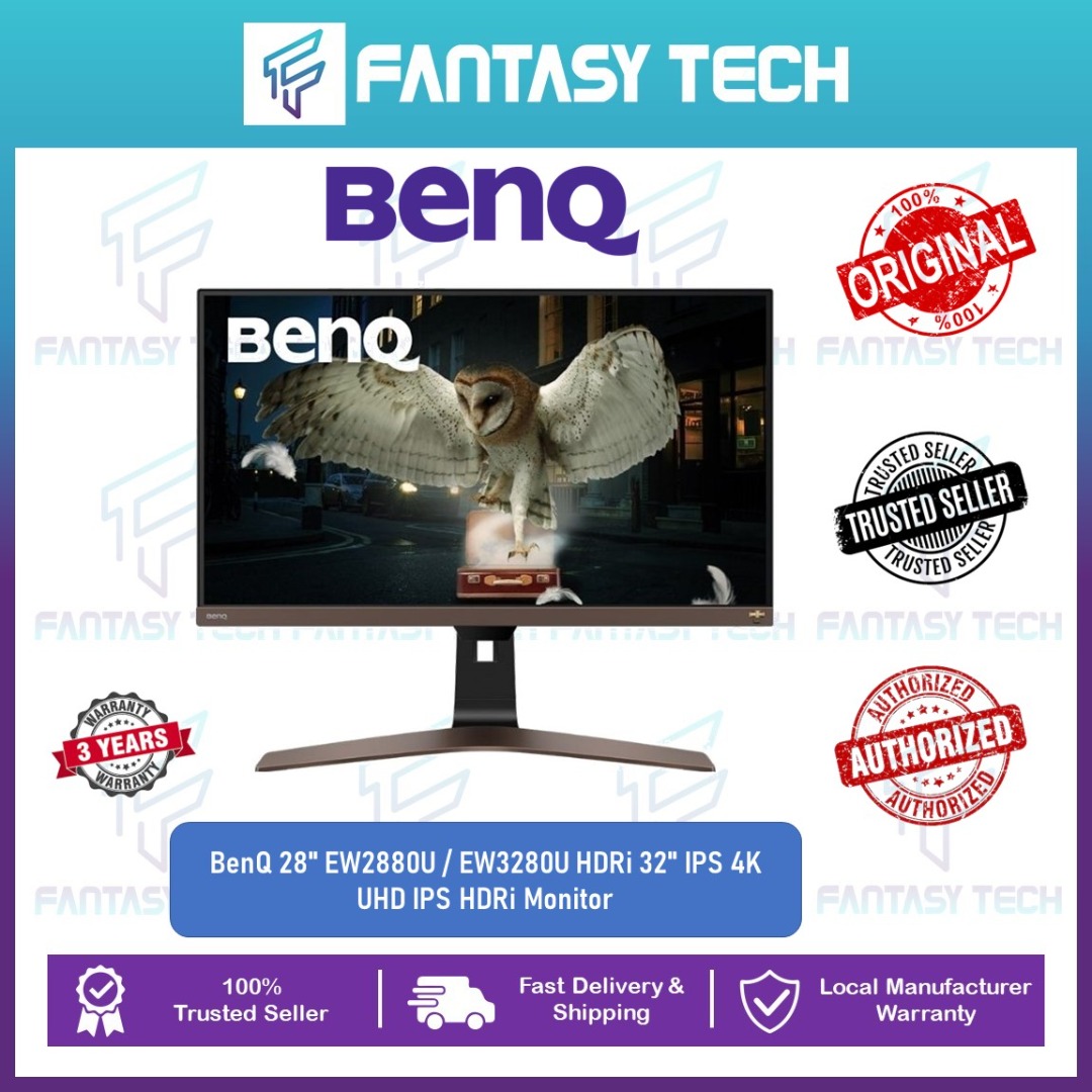 BenQ 28" EW2880U / EW3280U HDRi 32" IPS 4K UHD IPS HDRi Monitor ...