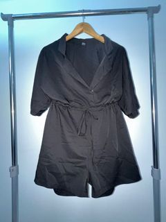 Black Short Sleeves, Shorts Jumpsuit / Romper  , Freesize , 9/10 condition