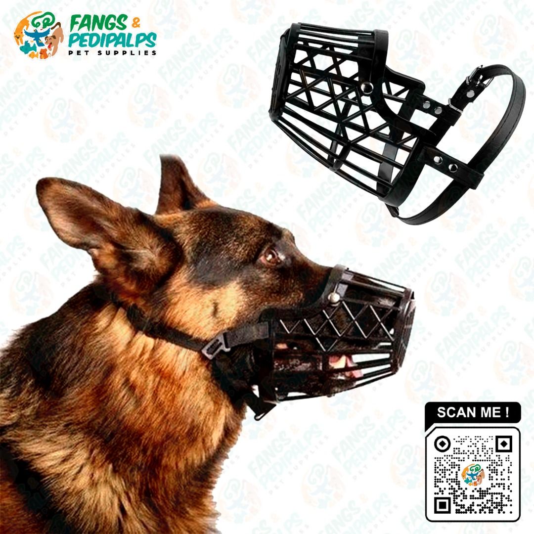 BREATHABLE PLASTIC DOG BASKET MUZZLE | ANTI-BITE MASK | ADJUSTABLE MUZZLE (Category: Homes & Other Pet Accessories) located in Taguig. Submitted by fangsnpedipalps (Listing ID 1304600251, Image 1). Description: A dog muzzle is an apparatus placed over the nose and mouth to prevent them from biting or opening its mouth. Price: 💸 No.1 - ₱99.00 💸 No.2 - ₱109.00 💸 No.3 - ₱119.00 💸 No.4 - ₱129.00 💸 No.5 - ₱139.00 💸 No.6 - ₱149.00 💸 No.7 - ₱159.