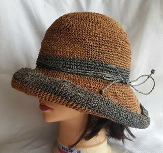 Brown/Gray Straw Hat