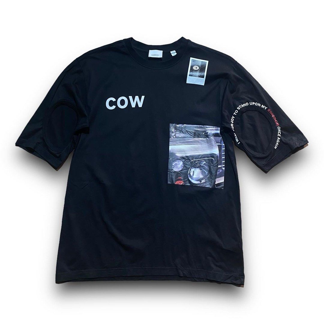 Burberry Cut Off Cow Short Sleeve T Shirt Authentic