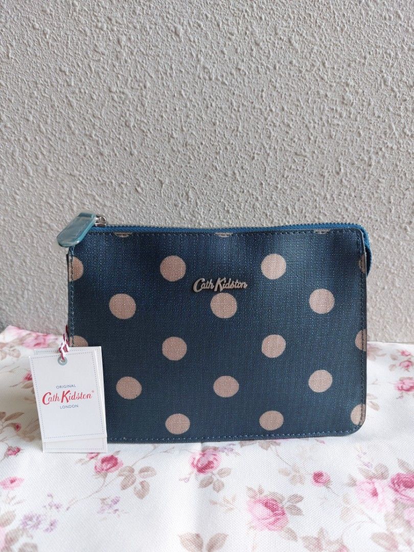 Cath Kidston Embossed Folio Crossbody Button Spot Rich Green