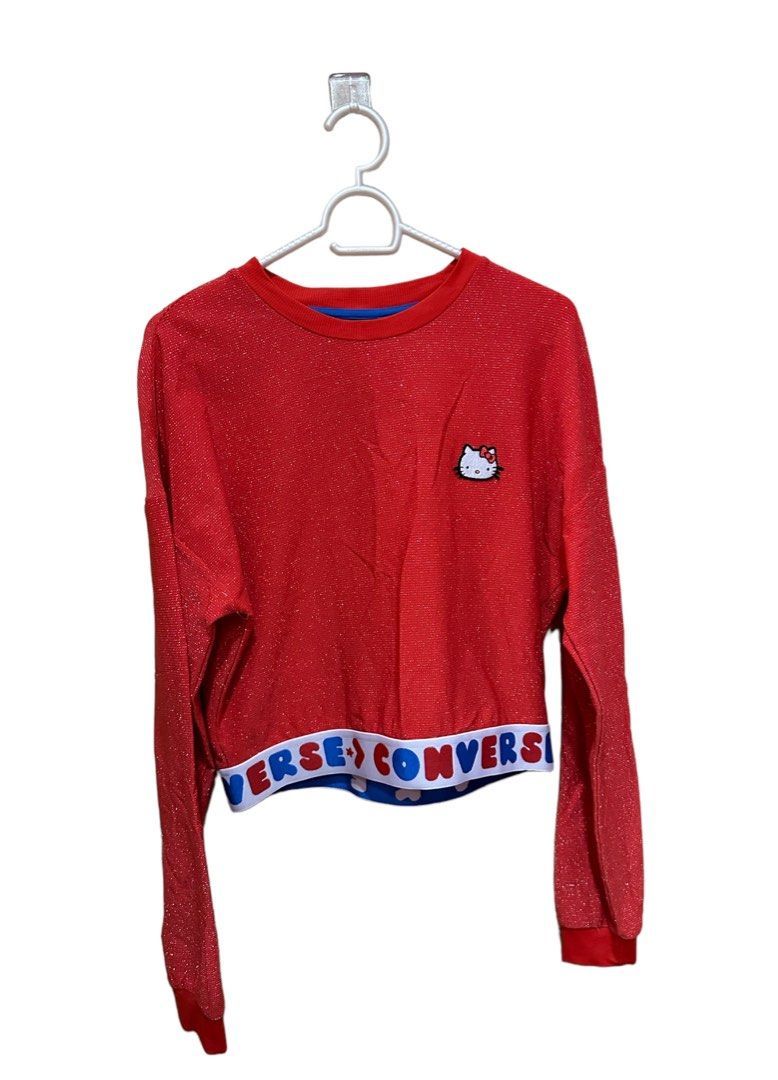 Converse x hello kitty red long sleeve t-shirt new arrivals