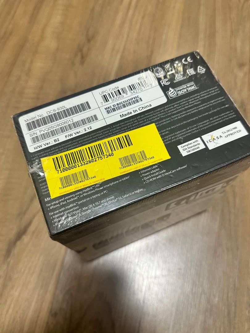 D-Link DCS 930L (Category: Security Systems & CCTV Cameras) located in Makati City. Submitted by zumrah (Listing ID 1304579892, Image 3). Description: Never opened Search specs online.