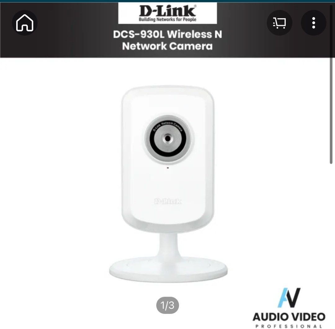 D-Link DCS 930L (Category: Security Systems & CCTV Cameras) located in Makati City. Submitted by zumrah (Listing ID 1304579892, Image 1). Description: Never opened Search specs online.
