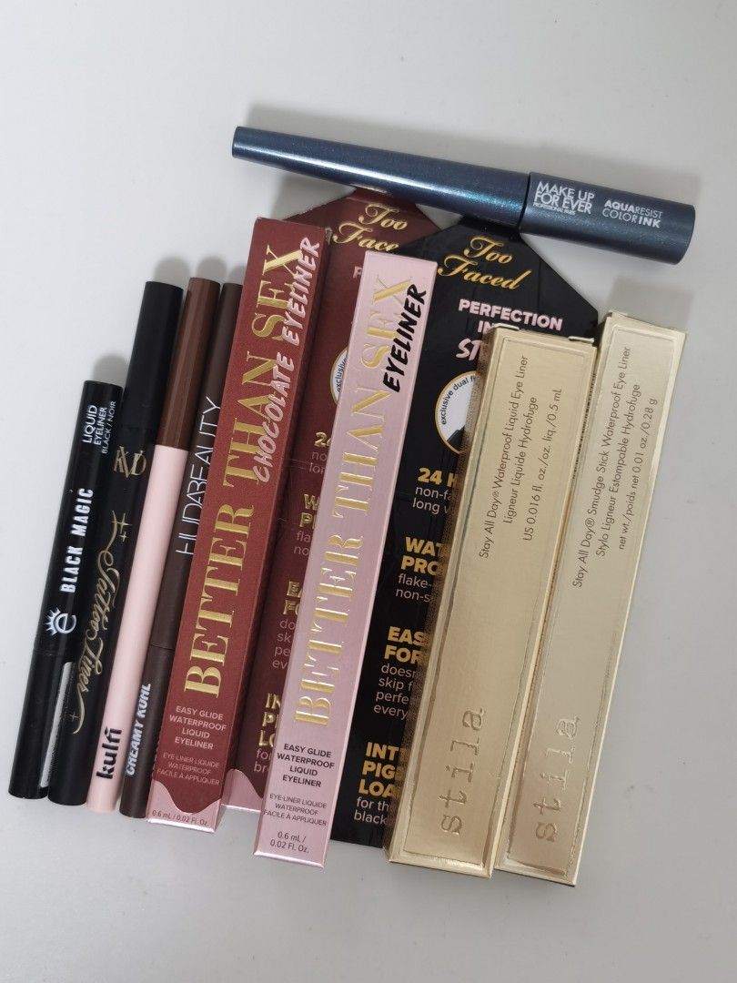 特價眼線Too Faced Better Than Sex liquid Eyeliner / STILA Stay All Day, Gift of  Grace Liquid Eye Liner / Eyeko Black Magic/ KVD Tattoo Liner / Huda Beauty  Creamy Kohl /