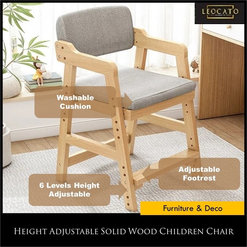 509 Sky Adjustable Wooden Chair - White, Durable Beechwood, Kids Furniture