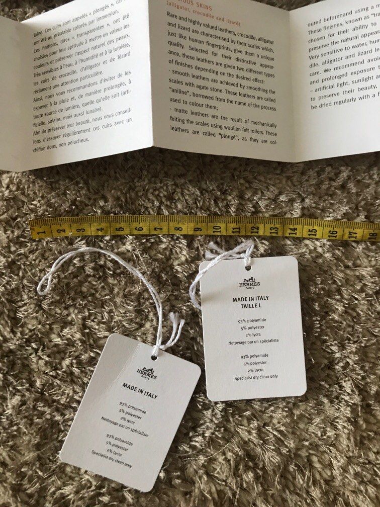 HERMES BOOKLET AND TAG KHUSU EKSOTIS DAN BAJU HARGA BEDA BEDA DAN