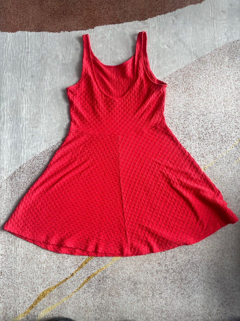 H&m red skater dress on sale