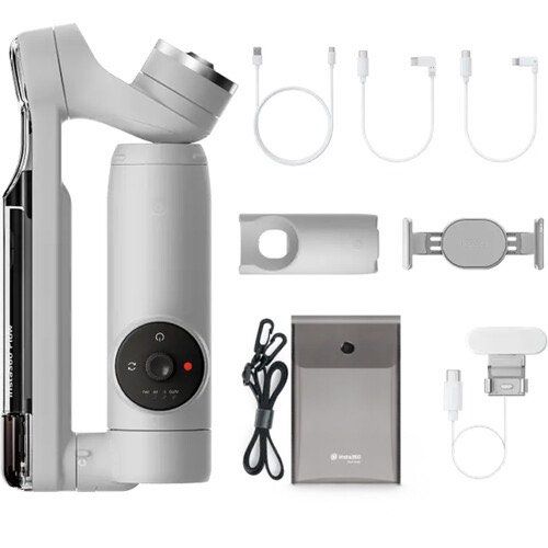 Insta360 Flow AI -Powered Stabilizer - Stone Gray (Creator Kit) (Category: Gimbals & Stabilizers ) located in Taguig. Submitted by sisidlanmanila (Listing ID 1304505384, Image 1). Description: Color: STONE GRAY **with Creator kit Accessories **used once only for product review Product Highlights: ● 3-Axis Stabilization ● Deep Track 3.0 ● Foldable and Portable ● 1-Step Rapid Deploy ● AI-Powered Editing ● Built-in selfie stick and tripod ● SmartWhe