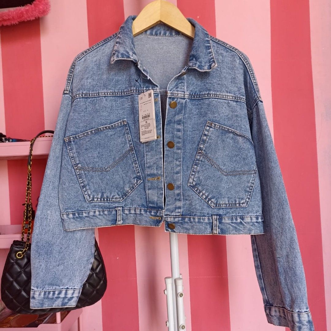 Jaket Jeans Crop Jaket Jeans Crop Oversize
