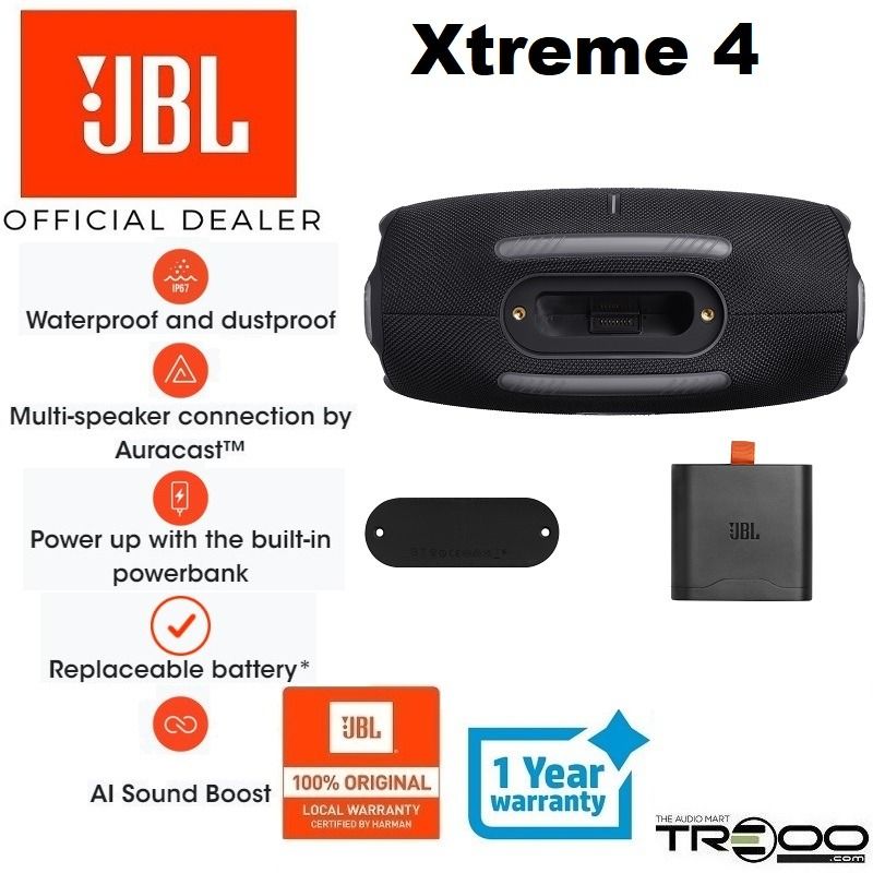 [Official]($15 Cashback!) JBL Xtreme 4 Waterproof Wireless Bluetooth Portable Speaker63213353681666112