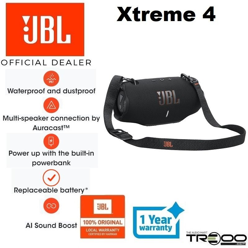 [Official]($15 Cashback!) JBL Xtreme 4 Waterproof Wireless Bluetooth Portable Speaker63213353681666113