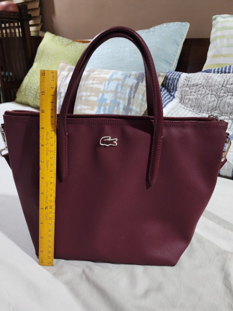 Lacoste Medium Crossbody Bag (Category: Luxury Bags & Wallets) located in Quezon City. Submitted by jas.dc (Listing ID 1304521773, Image 3). Description: 10" Height 8" Width.