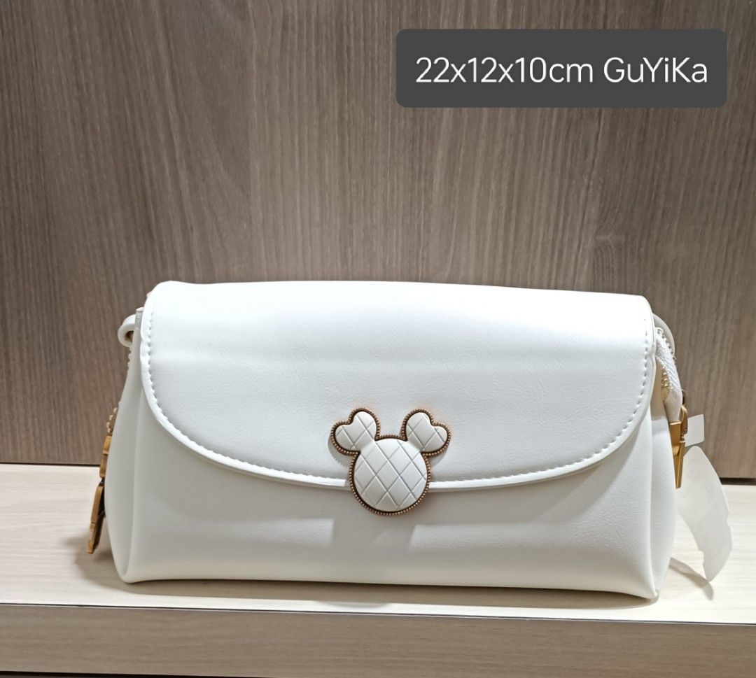 Price drop Lady elegant White leather Sling Bag