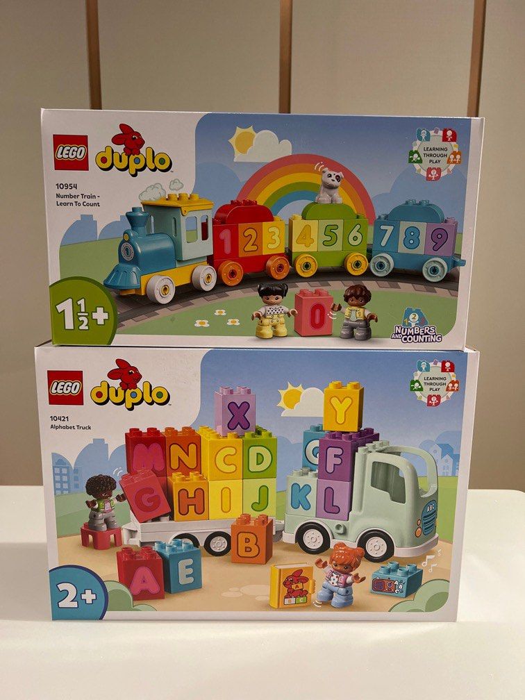 Lego Duplo 10421 Alphabet Truck 10954 Number Train Learn To Count Learning Through Play