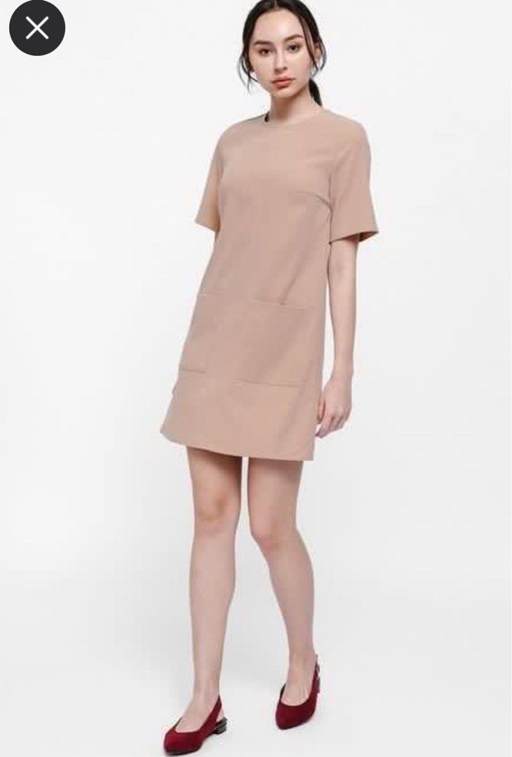 Khaki suede dress top