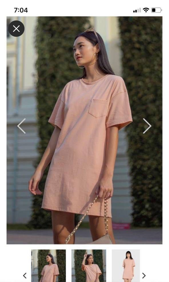 Lovet Geraldine Boxy Pocket T Shirt Dress