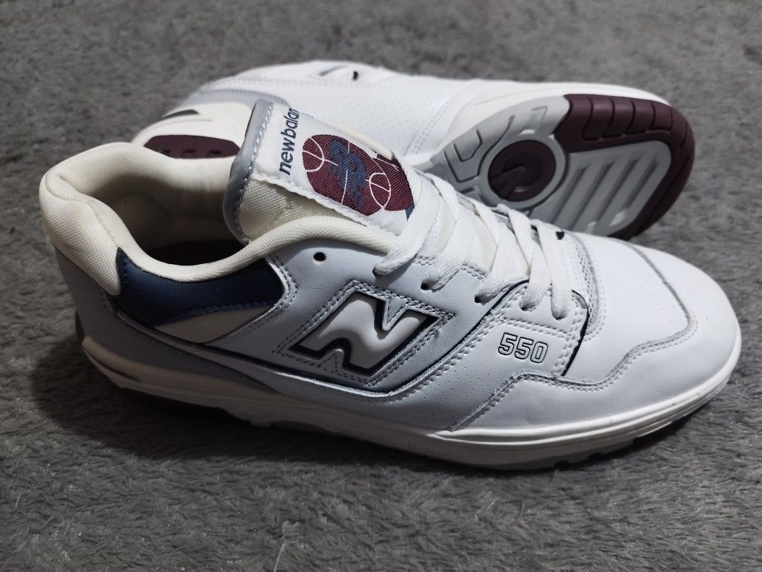 New Balance NB550 White Burgundy Size 43