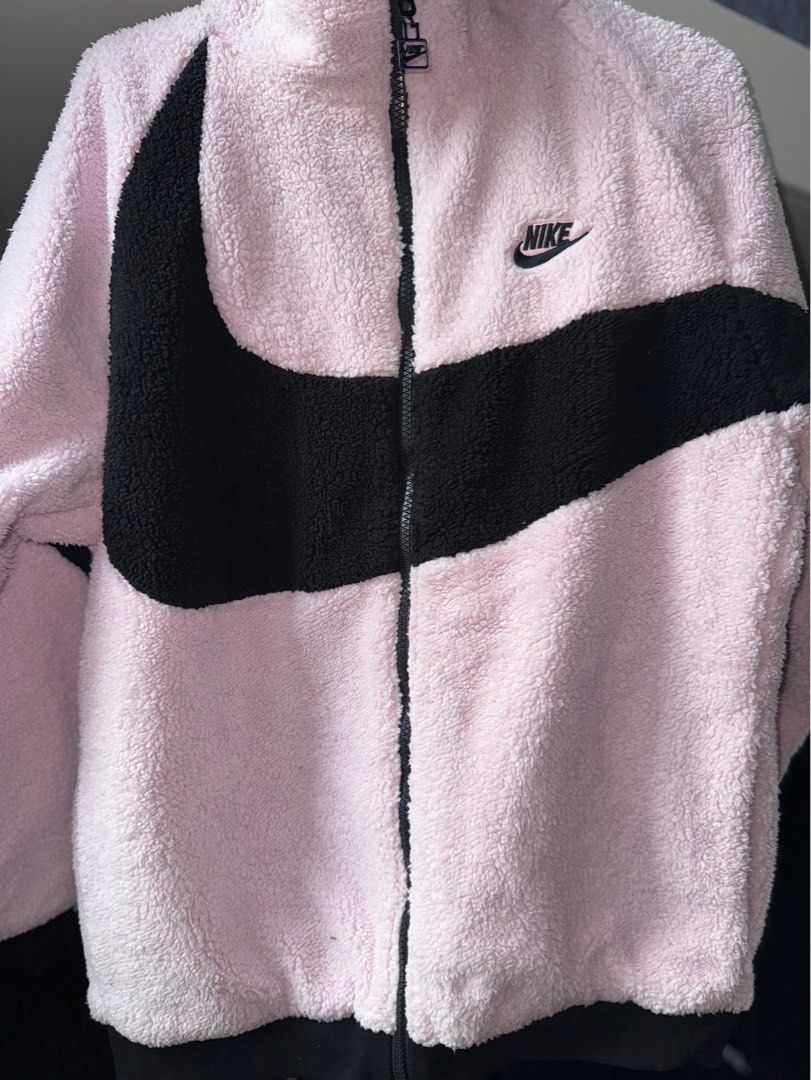 Nike big swoosh jacket pink cheap