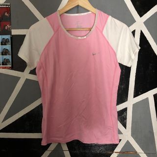 Nike dri fit shirt pink white