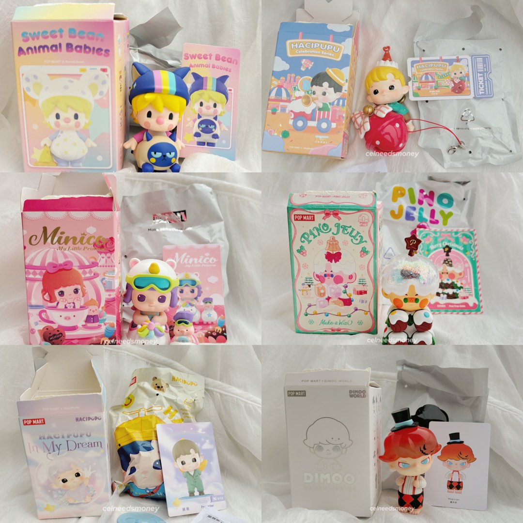 POP MART Dimoo Pinojelly Hacipupu Sweet bean, Toys & Collectibles ...