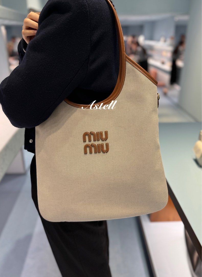 Miu miu canvas bag deals